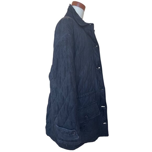 Aquascutum vintage women’s jacket. Black quilted 44 ch 31 long - Picture 3 of 11